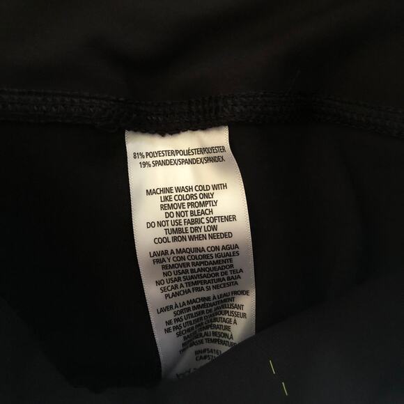 Calvin Klein Leggings Womens XS Black Pink Performance 7/8‎ Ankle Logo Spell Out - Picture 12 of 12